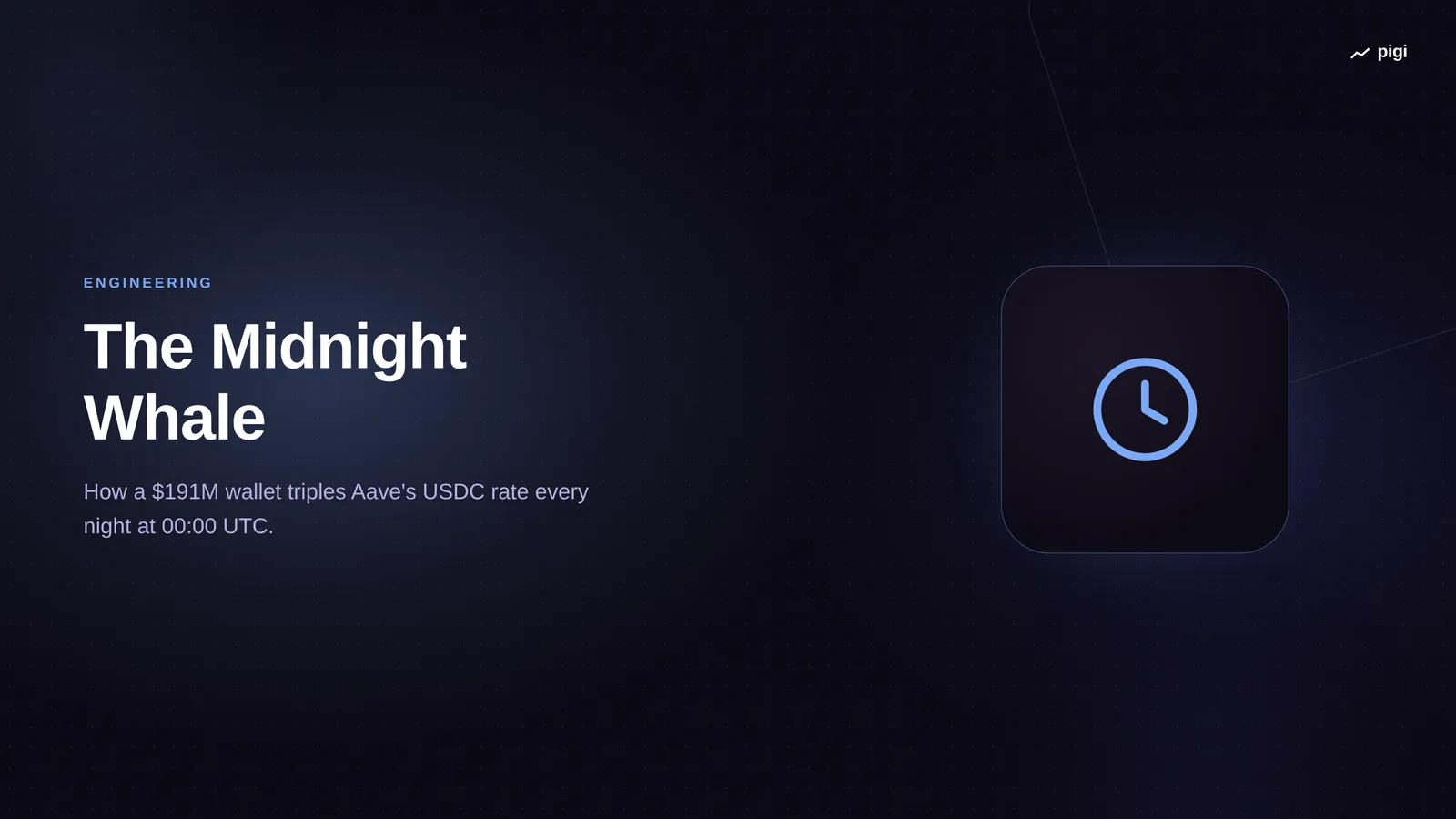 Aave USDC midnight rate manipulation - a $191M wallet triples the displayed supply APR at 00:00 UTC and pigi.finance's time-weighted APR fix