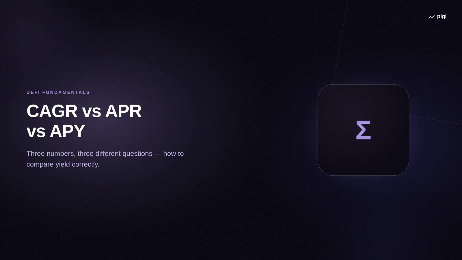 CAGR APR APY Difference - DeFi Yield Metrics Explained